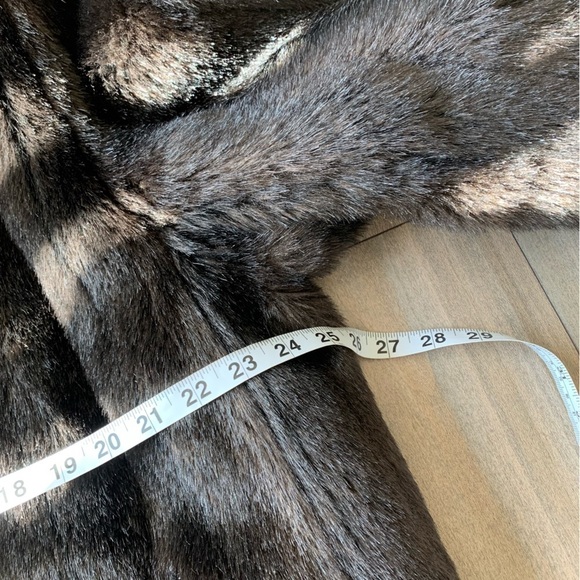Vintage women’s faux fur jacket chocolate brown size XL - Picture 5 of 7